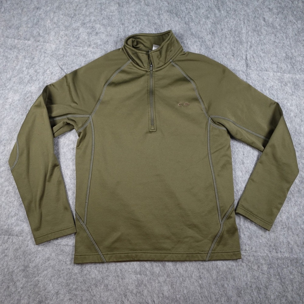 C9 Champion Top Mens‎ Small Green 1/4 Zip Fleece Pullover Mock Neck Sweatshirt
